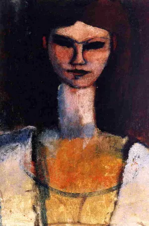 Bust of a Young Woman Oil painting by Amedeo Modigliani