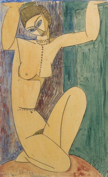 Cariatide by Amedeo Modigliani - Hand-Painted Oil Painting Reproduction