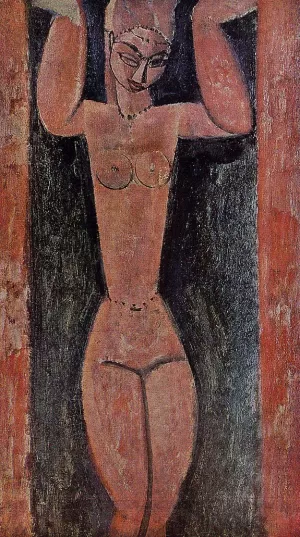 Caryatid painting by Amedeo Modigliani