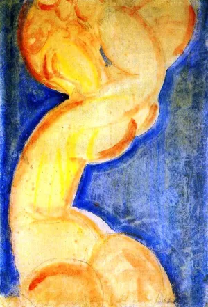 Caryatid Oil painting by Amedeo Modigliani