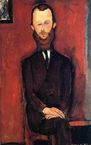 Count Weilhorski also known as Portrait of Count W. Study by Amedeo Modigliani - Oil Painting Reproduction