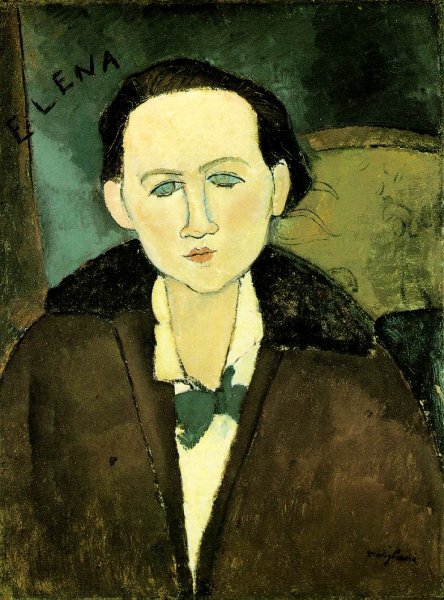 Main Product Photo of Elena Pavlowski Painting by Amedeo Modigliani