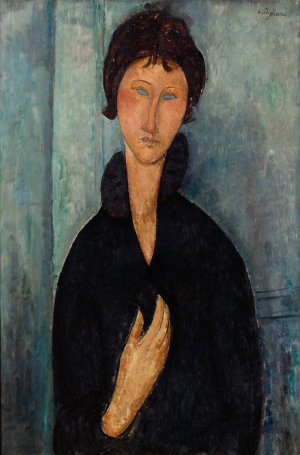 Femme aux yeux bleus by Amedeo Modigliani Oil Painting