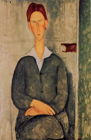 Giovanotto dai Capelli Rosse Oil painting by Amedeo Modigliani