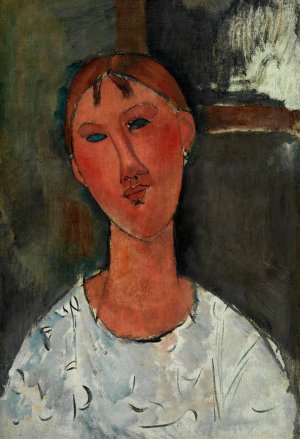 Girl in a White Blouse by Amedeo Modigliani Oil Painting