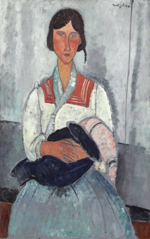 Gypsy Woman with Baby by Amedeo Modigliani Oil Painting