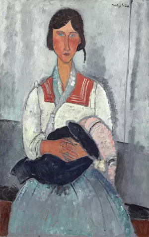 Gypsy Woman with Baby by Amedeo Modigliani Oil Painting