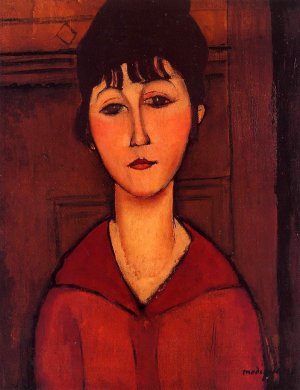 Head of a Young Girl Oil painting by Amedeo Modigliani