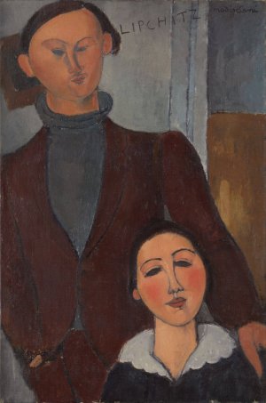 Jacques And Berthe Lipchitz by Amedeo Modigliani Oil Painting
