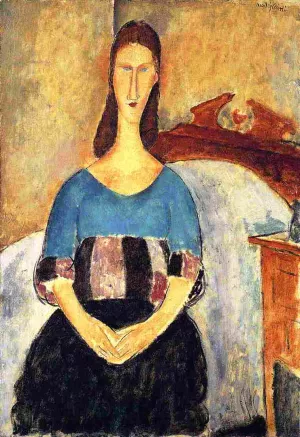 Jeanne Hebuterne 3 by Amedeo Modigliani - Oil Painting Reproduction