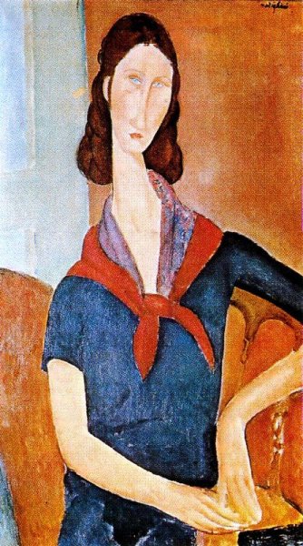 Jeanne Hebuterne 5 by Amedeo Modigliani - Hand-Painted Oil Painting Reproduction