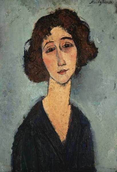 Jeune Femme by Amedeo Modigliani - Hand-Painted Oil Painting Reproduction