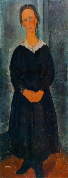 La Jeune Bonne The Servant Girl by Amedeo Modigliani - Oil Painting Reproduction