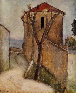 Landscape in the Midi Oil painting by Amedeo Modigliani