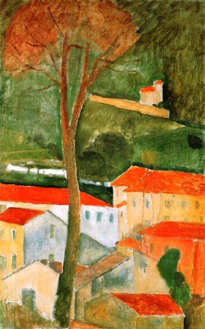 Landscape by Amedeo Modigliani Oil Painting