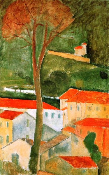 Main Product Photo of Landscape Painting by Amedeo Modigliani