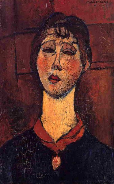 Main Product Photo of Madame Dorival Painting by Amedeo Modigliani