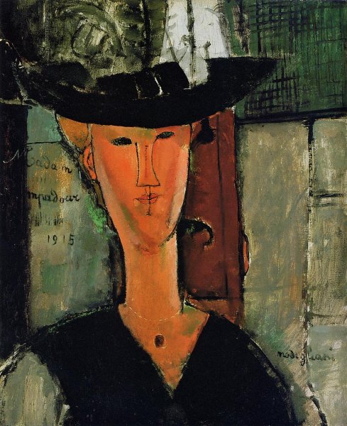 Main Product Photo of Madame Pompador Painting by Amedeo Modigliani