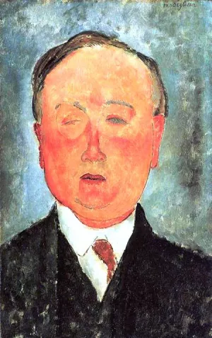 Man in a Monocle Named Bidou by Amedeo Modigliani Oil Painting