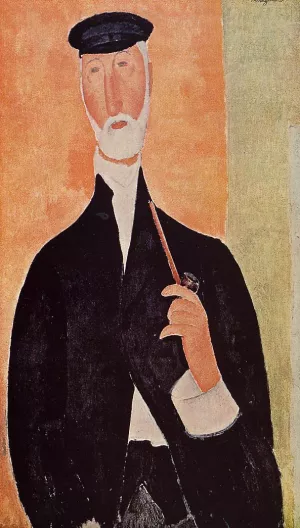 Man with a Pipe also known as The Notary of Nice Oil painting by Amedeo Modigliani