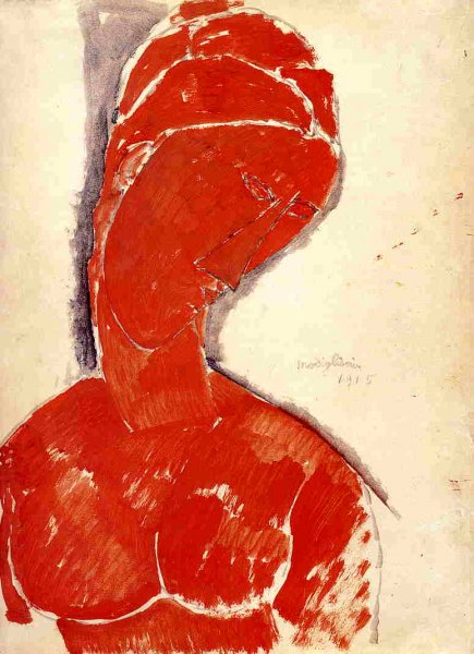 Nude Bust by Amedeo Modigliani - Hand-Painted Oil Painting Reproduction