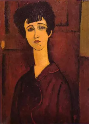 Portrait of a Girl also known as Victoria Oil painting by Amedeo Modigliani