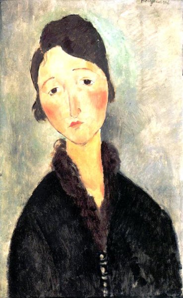 Main Product Photo of Portrait of a Girl Painting by Amedeo Modigliani