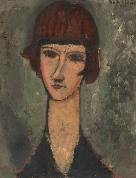 Portrait of a Woman  by Amedeo Modigliani - Hand-Painted Oil Painting Reproduction