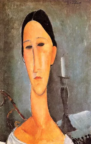 Portrait of Anna Zborowska II painting by Amedeo Modigliani