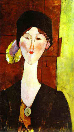 Portrait of Beatrice Hastings II by Amedeo Modigliani - Hand-Painted Oil Painting Reproduction