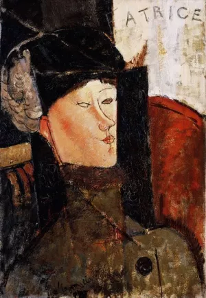 Portrait of Beatrice Hastings III by Amedeo Modigliani - Oil Painting Reproduction
