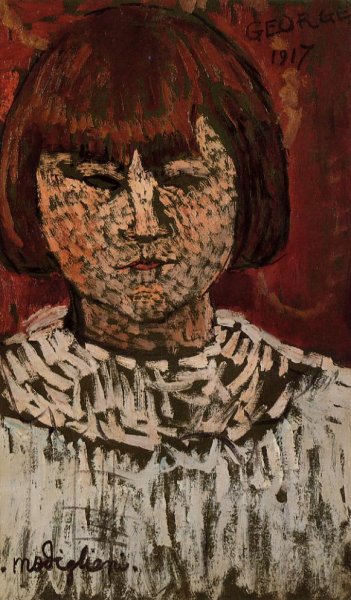 Main Product Photo of Portrait of George Ortiz Painting by Amedeo Modigliani