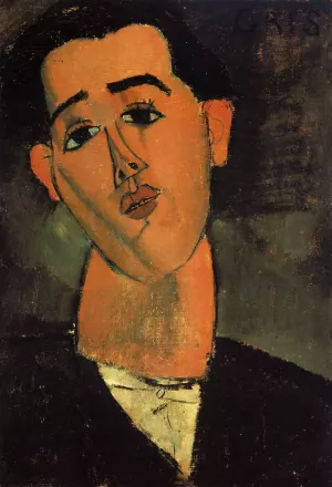 Portrait of Juan Gris by Amedeo Modigliani - Oil Painting Reproduction