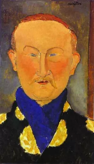 Portrait of Leon Bakst by Amedeo Modigliani - Oil Painting Reproduction