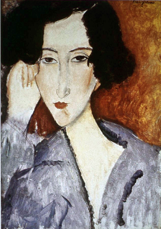 Main Product Photo of Portrait of Madame Rachele Osterlind Painting by Amedeo Modigliani