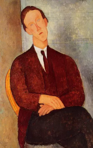 Portrait of Morgan Russell by Amedeo Modigliani - Oil Painting Reproduction