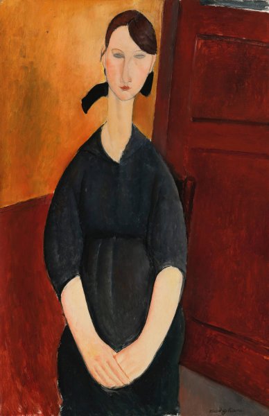 Portrait of Paulette Jourdain  by Amedeo Modigliani - Hand-Painted Oil Painting Reproduction