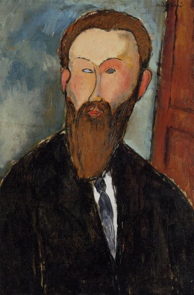 Main Product Photo of Portrait of the Photographer Dilewski Painting by Amedeo Modigliani