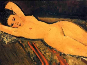 Reclining Nude, Arms Folded Under Her Head by Amedeo Modigliani - Oil Painting Reproduction