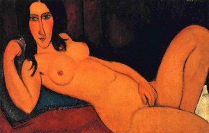 Reclining Nude with Loose Hair