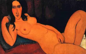 Reclining Nude with Loose Hair painting by Amedeo Modigliani