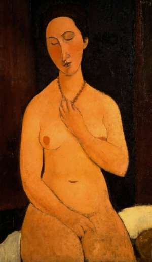 Seated Nude with Necklace by Amedeo Modigliani Oil Painting