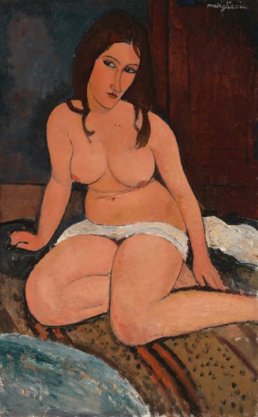 Seated Nude  by Amedeo Modigliani - Hand-Painted Oil Painting Reproduction