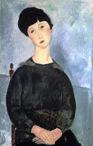 Seated Young Woman by Amedeo Modigliani - Oil Painting Reproduction