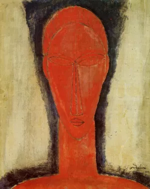 Study of a Head by Amedeo Modigliani - Oil Painting Reproduction