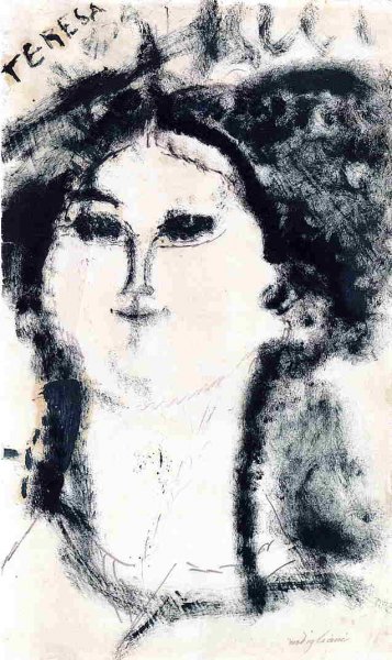 Main Product Photo of Teresa Painting by Amedeo Modigliani
