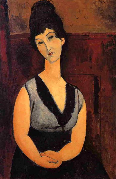 Main Product Photo of The Beautiful Confectioner Painting by Amedeo Modigliani
