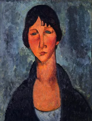 The Blue Blouse by Amedeo Modigliani - Oil Painting Reproduction