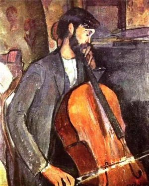 The Cellist painting by Amedeo Modigliani