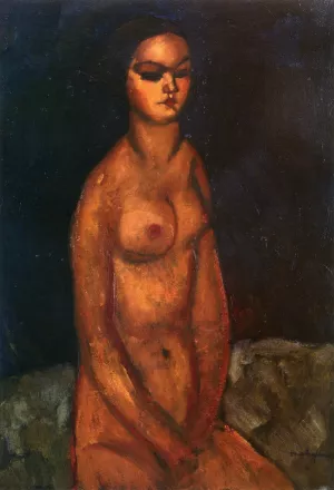 The Seated Nude by Amedeo Modigliani - Oil Painting Reproduction